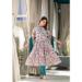 Picture of Georgette & Silk Light Slate Grey Readymade Salwar Kameez