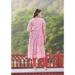 Picture of Georgette & Silk Plum Readymade Salwar Kameez