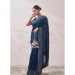 Picture of Excellent Silk Dark Slate Grey Saree