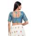 Picture of Pleasing Net & Silk Cadet Blue Designer Blouse