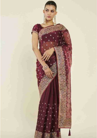 Picture of Radiant Crepe & Silk Sienna Saree