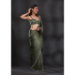 Picture of Exquisite Crepe & Silk Dark Olive Green Saree