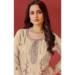 Picture of Statuesque Organza Tan Straight Cut Salwar Kameez