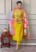 Picture of Silk Dark Golden Rod Straight Cut Salwar Kameez