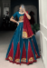 Picture of Marvelous Rayon & Cotton Navy Blue Lehenga Choli