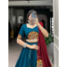 Picture of Marvelous Rayon & Cotton Navy Blue Lehenga Choli