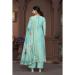 Picture of Chiffon & Organza Dark Sea Green Straight Cut Salwar Kameez