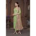 Picture of Chiffon & Organza Dark Sea Green Straight Cut Salwar Kameez