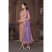 Picture of Chiffon & Organza Indian Red Straight Cut Salwar Kameez