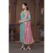 Picture of Chiffon & Organza Cadet Blue Straight Cut Salwar Kameez