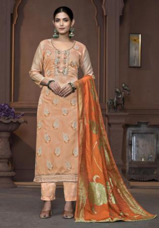 Picture of Chiffon Burly Wood Straight Cut Salwar Kameez