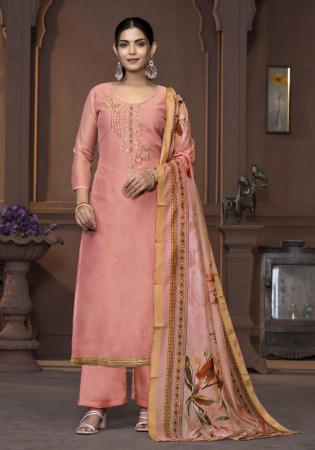 Picture of Chiffon Indian Red Straight Cut Salwar Kameez