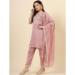 Picture of Well Formed Silk Rosy Brown Readymade Salwar Kameez