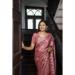 Picture of Exquisite Silk Rosy Brown Saree