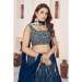 Picture of Pretty Georgette Navy Blue Lehenga Choli