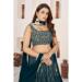 Picture of Beauteous Georgette Dark Green Lehenga Choli