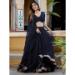 Picture of Bewitching Georgette Black Lehenga Choli