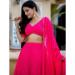 Picture of Sightly Georgette Crimson Lehenga Choli