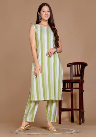 Picture of Exquisite Cotton Dark Khaki Kurtis & Tunic