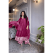 Picture of Chiffon & Silk Medium Violet Red Readymade Salwar Kameez