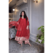 Picture of Chiffon & Silk Crimson Readymade Salwar Kameez