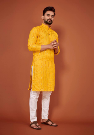 Picture of Excellent Cotton Orange Kurtas