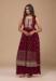 Picture of Superb Georgette Maroon Straight Cut Salwar Kameez