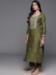 Picture of Chiffon Dark Olive Green Readymade Salwar Kameez