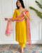 Picture of Chiffon Dark Golden Rod Readymade Salwar Kameez