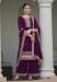 Picture of Georgette Dark Blue Straight Cut Salwar Kameez