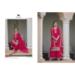 Picture of Alluring Georgette Crimson Straight Cut Salwar Kameez