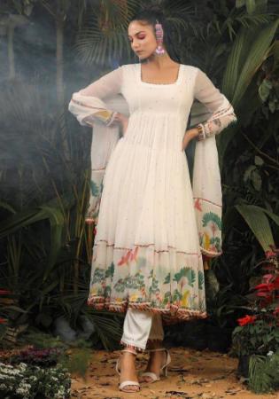 Picture of Lovely Chiffon Sea Shell Readymade Salwar Kameez