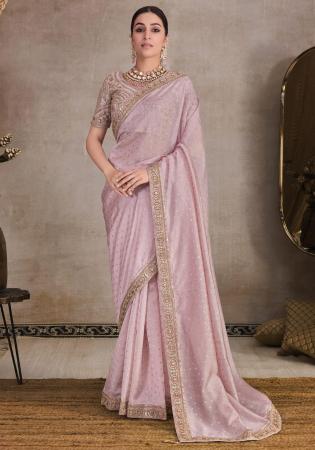 Picture of Splendid Organza Rosy Brown Saree