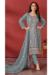 Picture of Georgette Slate Grey Straight Cut Salwar Kameez