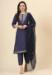 Picture of Enticing Silk Navy Blue Readymade Salwar Kameez