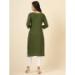 Picture of Statuesque Rayon Dark Olive Green Kurtis & Tunic