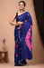 Picture of Comely Satin Dark Slate Blue Saree