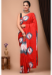 Picture of Magnificent Satin Tomato Saree