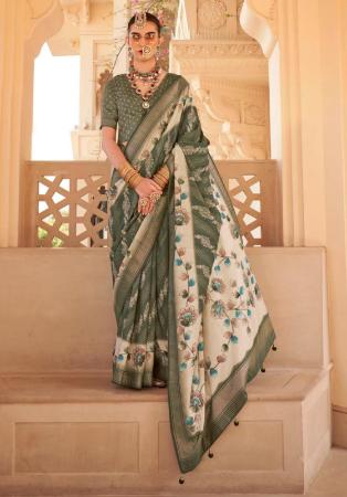 Picture of Amazing Silk Dim Gray Saree