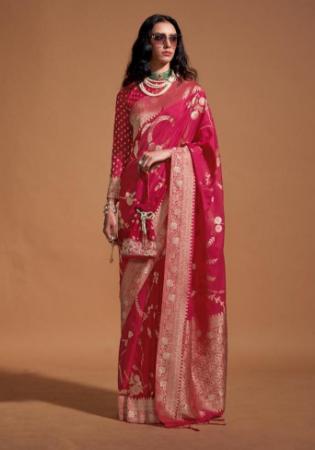 Picture of Stunning Georgette Crimson Saree