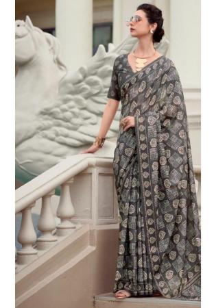 Picture of Magnificent Silk Dim Gray Saree