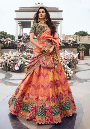 Picture of Splendid Silk Salmon Lehenga Choli