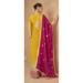 Picture of Chiffon Golden Rod Straight Cut Salwar Kameez