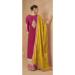 Picture of Classy Chiffon Brown Straight Cut Salwar Kameez