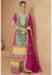 Picture of Chiffon Cadet Blue Straight Cut Salwar Kameez