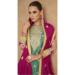 Picture of Chiffon Cadet Blue Straight Cut Salwar Kameez