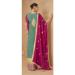 Picture of Chiffon Cadet Blue Straight Cut Salwar Kameez