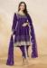 Picture of Net & Silk Purple Straight Cut Salwar Kameez