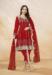 Picture of Net & Silk Fire Brick Straight Cut Salwar Kameez