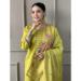 Picture of Beautiful Chiffon Chartreuse Readymade Salwar Kameez